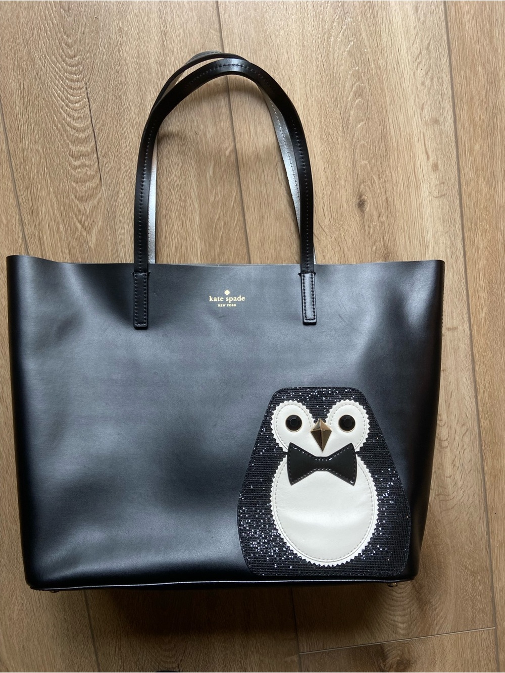 Black Kate Spade penguin tote